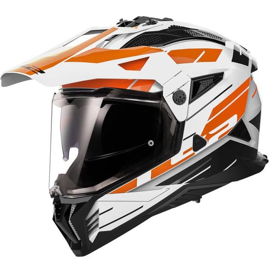 Casco LS2 MX702 Pioneer II Namib White / Orange
