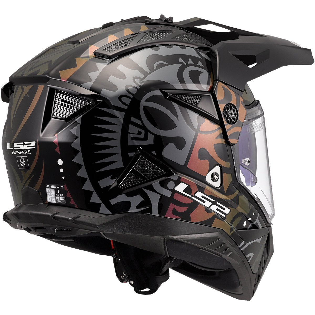 Casco LS2 MX702 Pioneer II Rangi Black