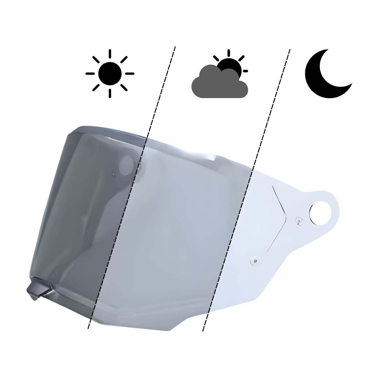 Visera Fotocromática para LS2 MX701 Explorer