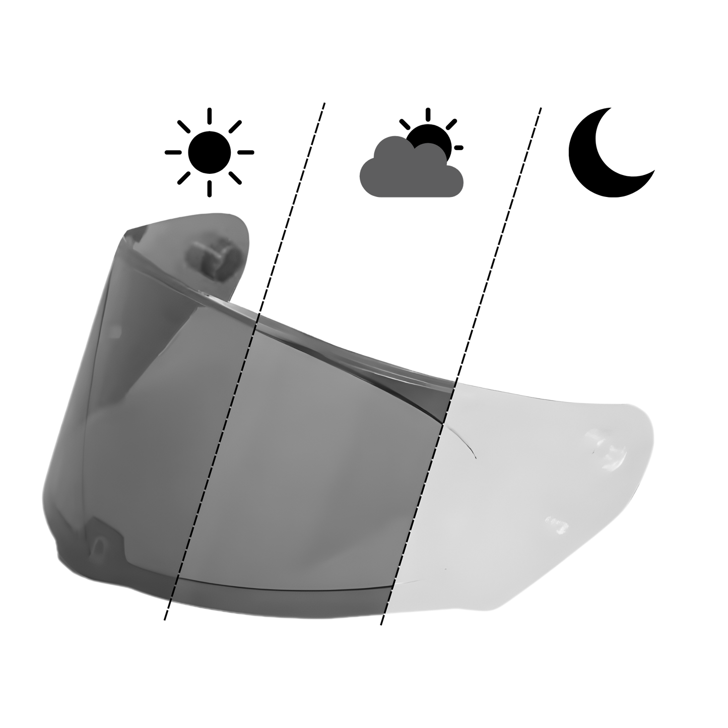 Visera Fotocromática para LS2 FF320 Stream / FF353 Rapid / FF328 / FF800