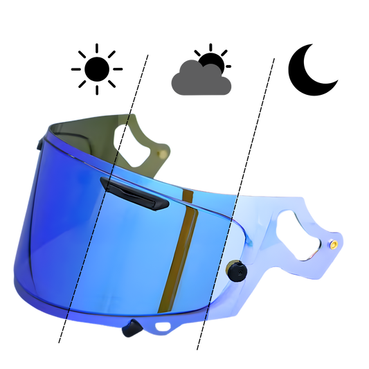 Visera Fotocromática para Casco Arai PROFILE V / RX-7X / RX-7V / RX-7V EVO / NEO / ASTRO-GX / XD / ASTRAL-X / VECTOR-X / DEFIANT-X / CORSAIR-X / ASTRO-GX / VAS-V / QUANTIC / CONCEPT / CONCEPT XE