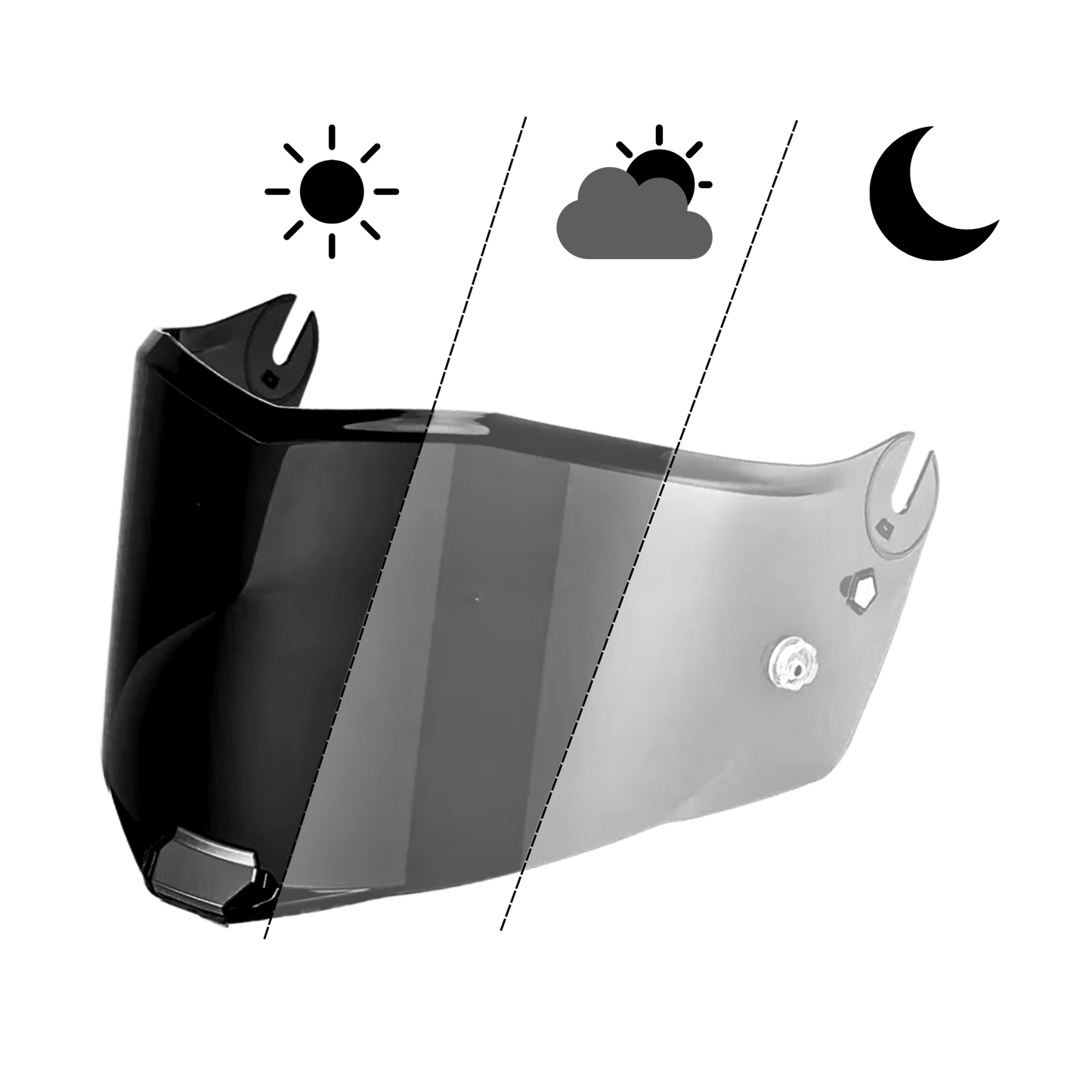 Visera Fotocromática para LS2 Thunder GP / CARBON