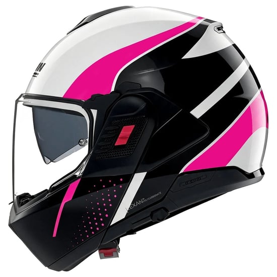 Casco Nolan N120-1 Fluente White / Black / Fuchsia