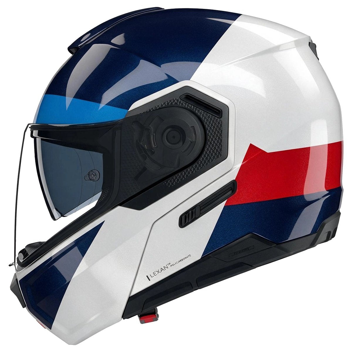 Casco Nolan N90-3 Blocco White / Blue / Red