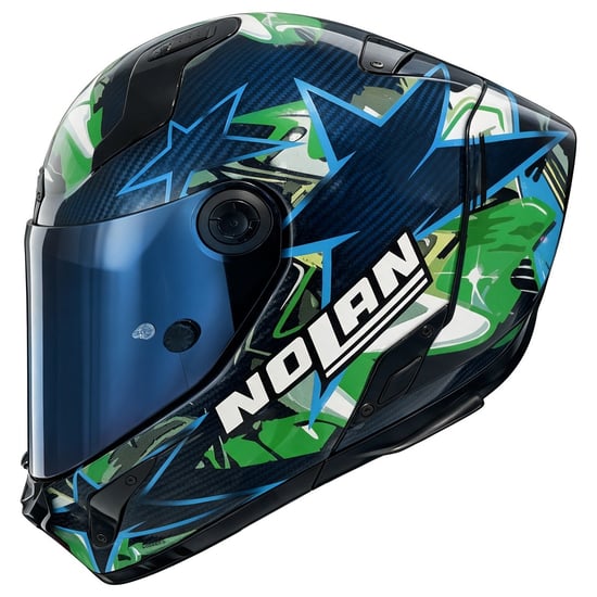 Casco Nolan X-804 RS Ultra Carbon Chicane Liquid Blue / Green Multicolor