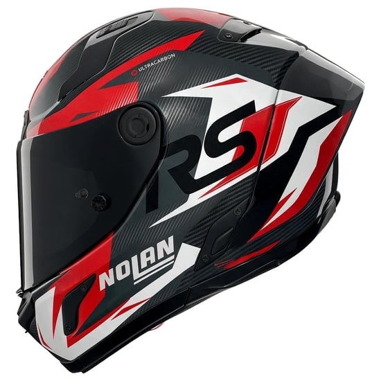 Casco Nolan X-804 RS Ultra Carbon Fuorigiri Black / Lava Grey / Red