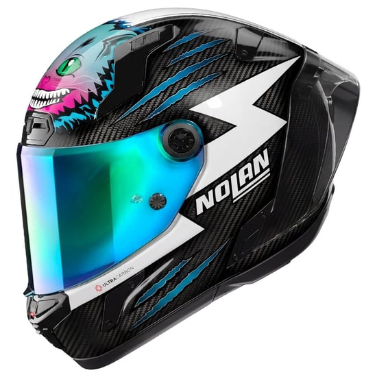 Casco Nolan X-804 RS Ultra Carbon Replica Herbertson Aquamarine / White