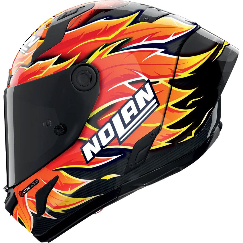Casco Nolan X-804 RS Ultra Carbon Replica Iannone Black / Orange / Yellow