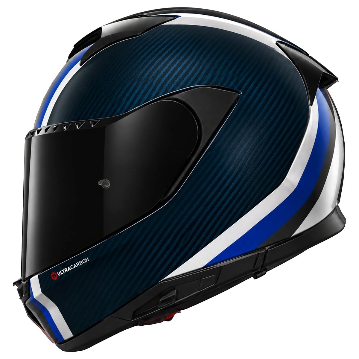 Casco Nolan X-904 Ultra Carbon Gemini Liquid Blue / White / Silver
