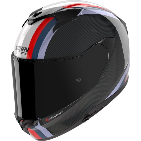 Casco Nolan X-904 Ultra Carbon Gemini Carbon / White / Red / Blue / Light Blue