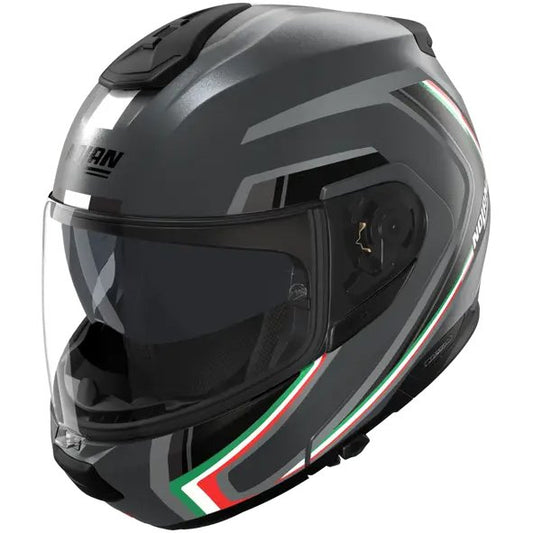 Casco Nolan N100-6 Radiante Grey Lava / Italy Metal
