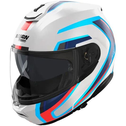 Casco Nolan N100-6 Radiante White / Blue / Red Metal
