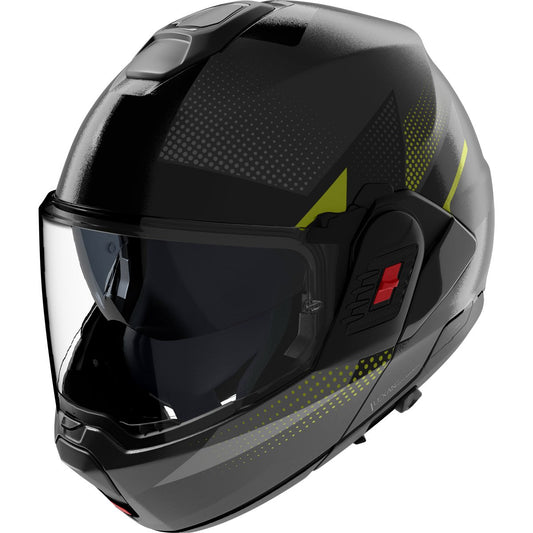 Casco Nolan N120-1 Ciclone Grey Lava / Black / Green Impulse