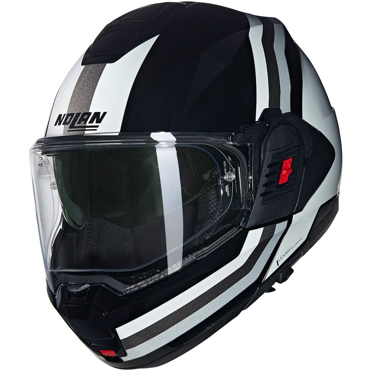 Casco Nolan N120-1 Lineo Black / White / Silver