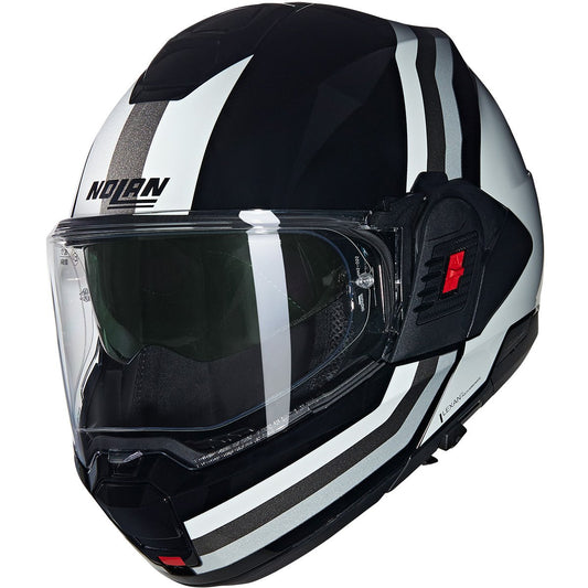 Casco Nolan N120-1 Lineo Black / White / Silver