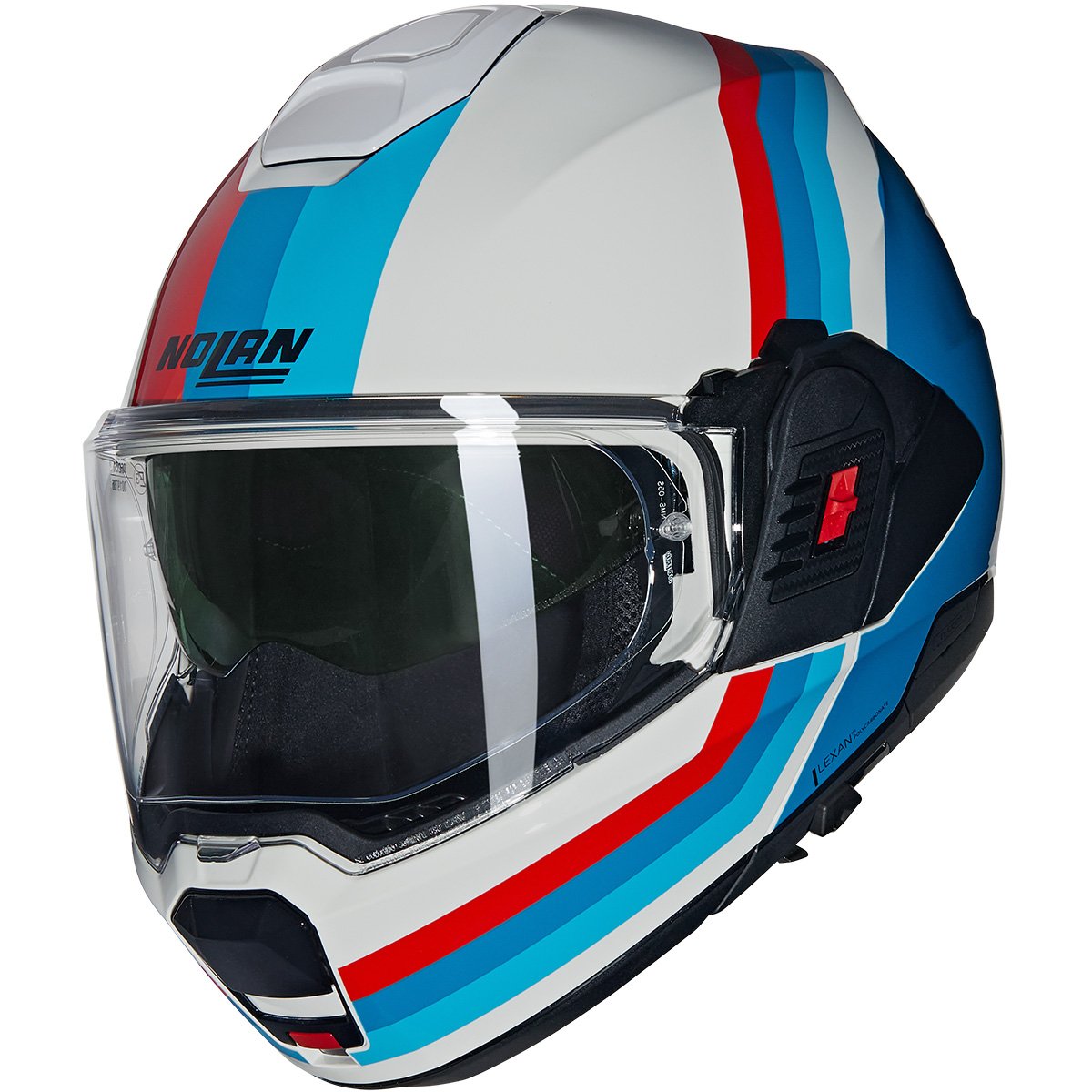 Casco Nolan N120-1 Lineo White / Blue / Red
