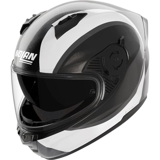 Casco Nolan N60-6 Bifase Black / White Metal