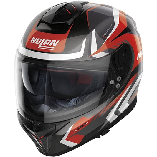 Casco Nolan N80-8 Rumble N-Com Metal Black / Red
