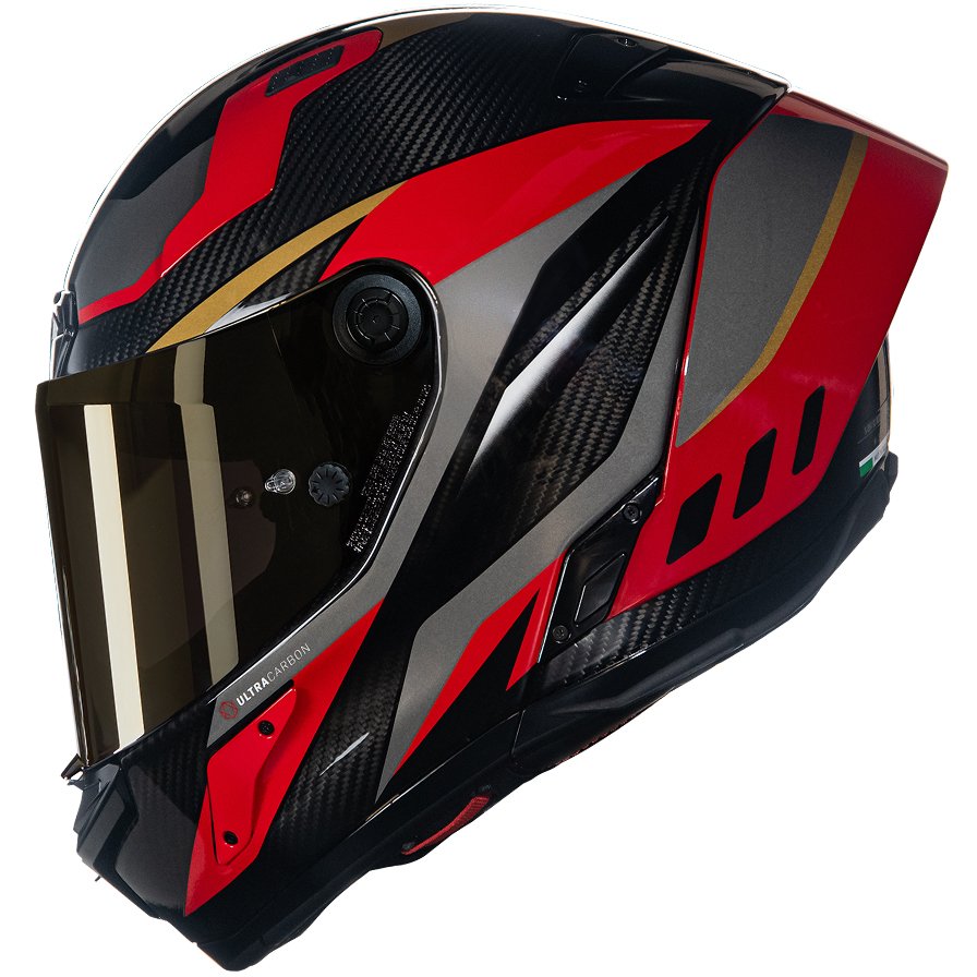 Casco Nolan X-804 RS Ultra Carbon Lesmo Carbon / Red / Grey / Gold