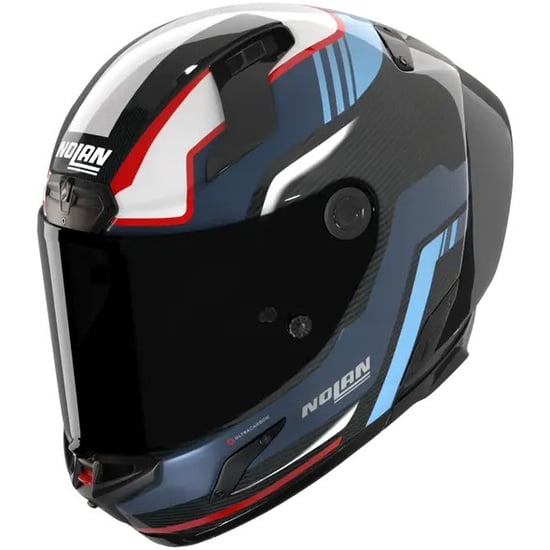 Casco Nolan X-804 RS Ultra Carbon Piega Carbon / Blue Deep / Blue Sky / Red