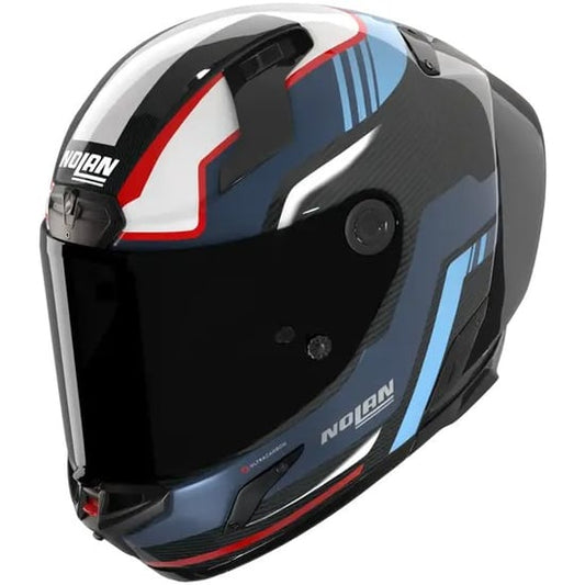 Casco Nolan X-804 RS Ultra Carbon Piega Carbon / Blue Deep / Blue Sky / Red