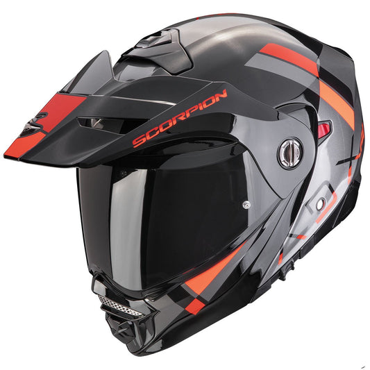 Casco Scorpion ADX-2 Galane Silver / Black / Red