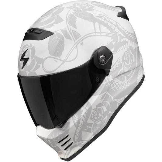 Casco Scorpion Covert FX Dragon Matt Light Grey / Silver