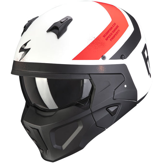 Casco Scorpion Covert-X T-Rust Matt White / Red
