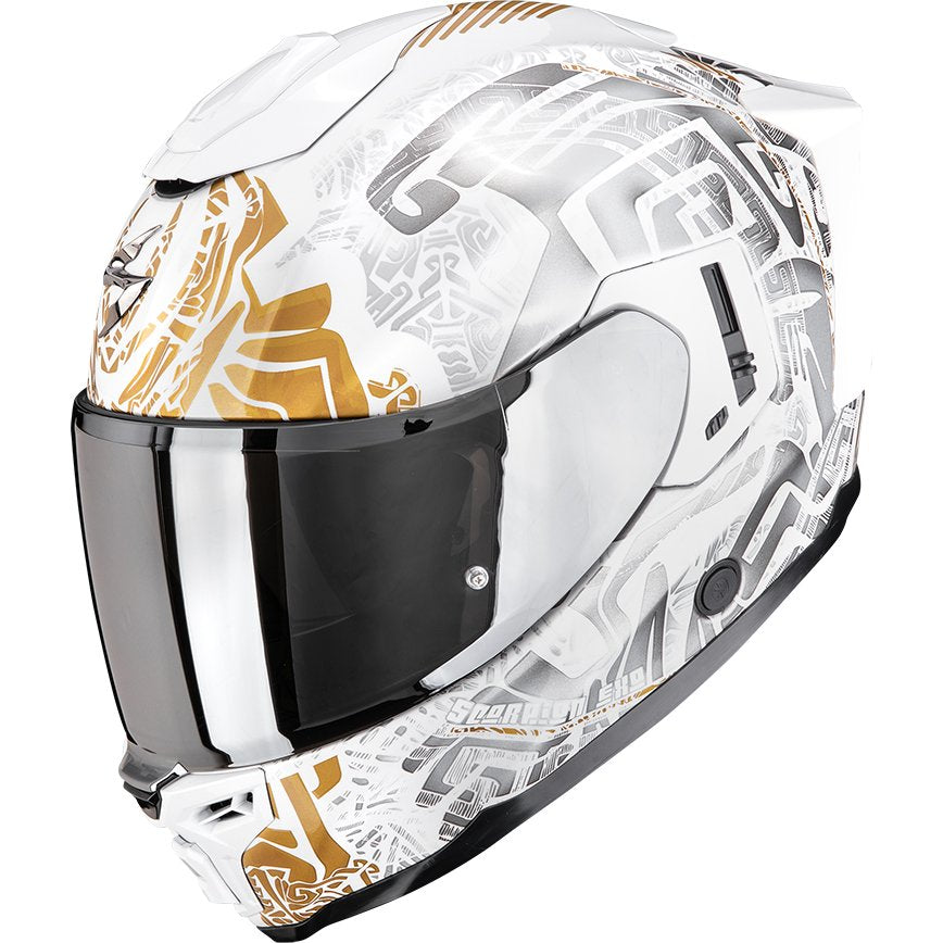 Casco Scorpion Exo-1500 Air Apus Pearl White / Grey / Gold