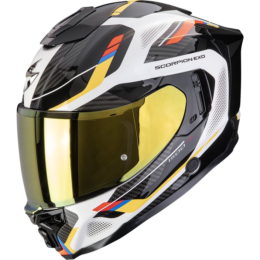 Casco Scorpion Exo-1500 Air Sleek White / Blue / Yellow