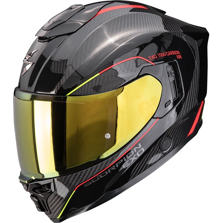 Casco Scorpion Exo-1500 Carbon Air Mundi Black / Red / Yellow
