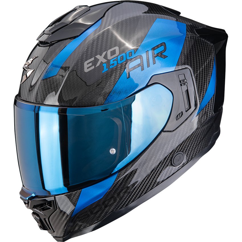 Casco Scorpion Exo-1500 Carbon Air Platted Black / Blue