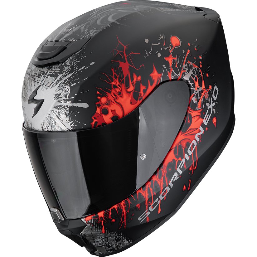 Casco Scorpion Exo-391 Wolf Matt Black / Silver / Red