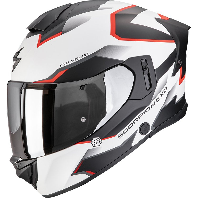 Casco Scorpion Exo-530 Air Clip Matt White / Black / Red