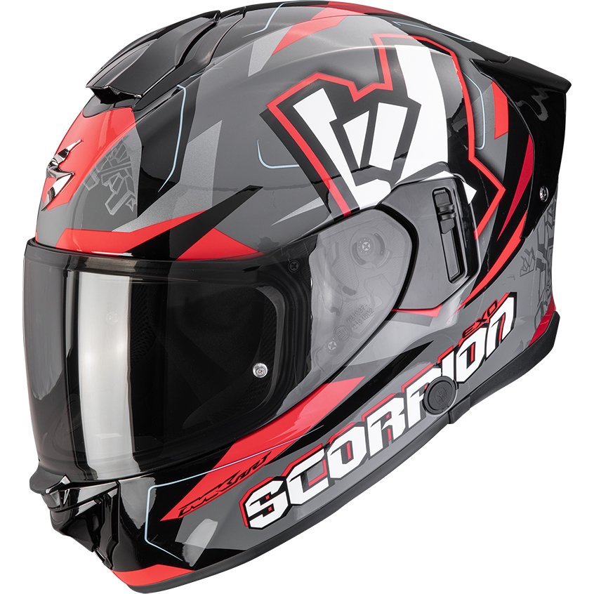 Casco Scorpion Exo-530 Air Rok Grey / Black / Red