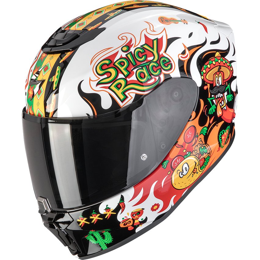 Casco Scorpion Exo-JNR Air Yucatan White / Orange / Black