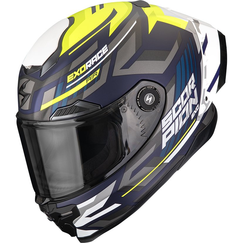Casco Scorpion Exo-Race Air Kobra Matt Blue / Neon Yellow