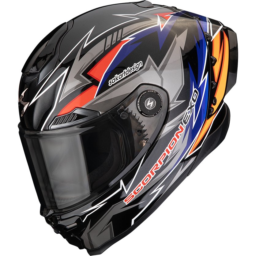 Casco Scorpion Exo-Race Air Move On Black / Blue / Orange
