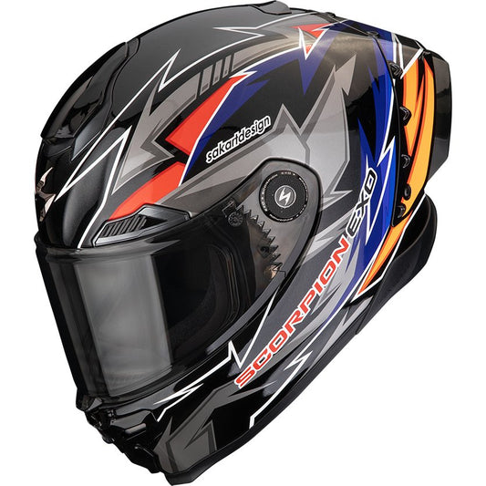 Casco Scorpion Exo-Race Air Move On Black / Blue / Orange