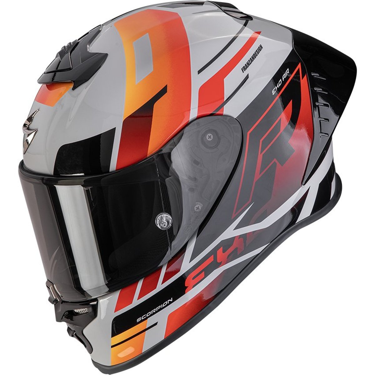 Casco SCORPION Exo-R1 Evo II Air Adrenaline Grey / Red / Orange