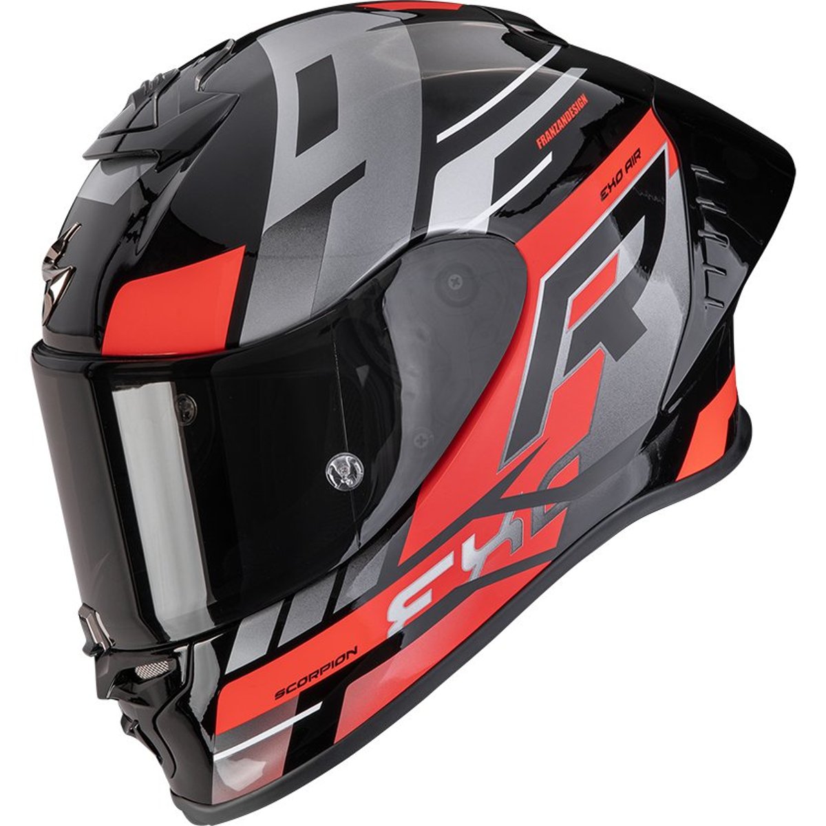 Casco SCORPION Exo-R1 Evo II Air Adrenaline Black / Red / Silver