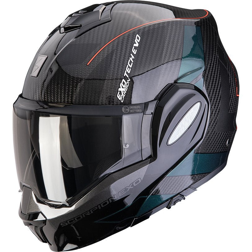 Casco Scorpion Exo-Tech Evo Carbon Cad Black / Green