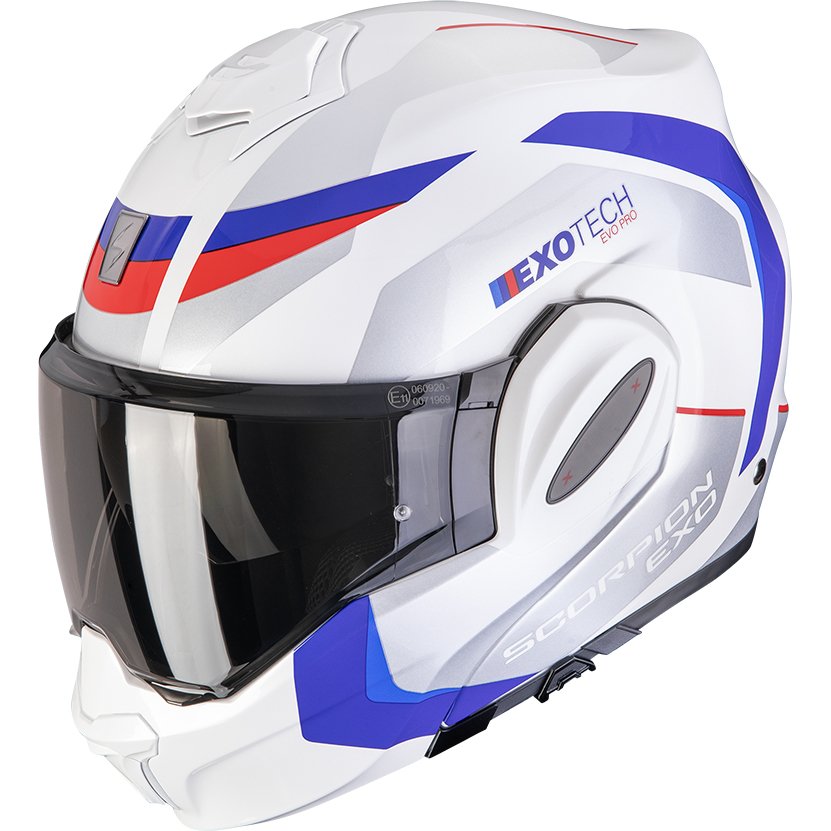 Casco Scorpion Exo-Tech Evo Pro Acuti White / Blue / Red