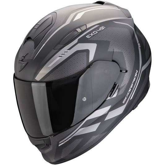 Casco Scorpion Exo-491 Kripta Matt Black / Silver