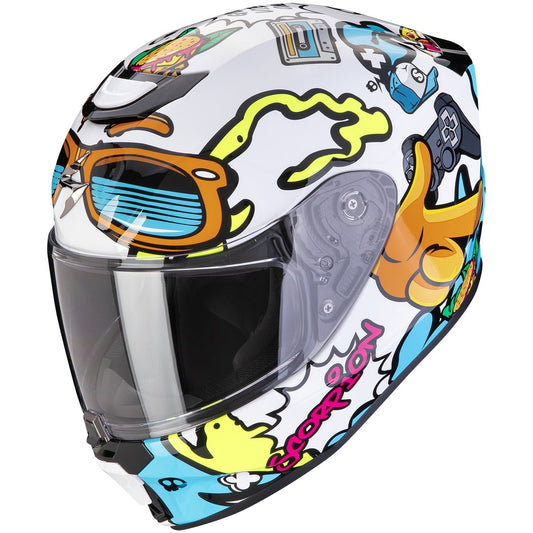 Casco Scorpion EXO-JNR AIR Fun White / Blue