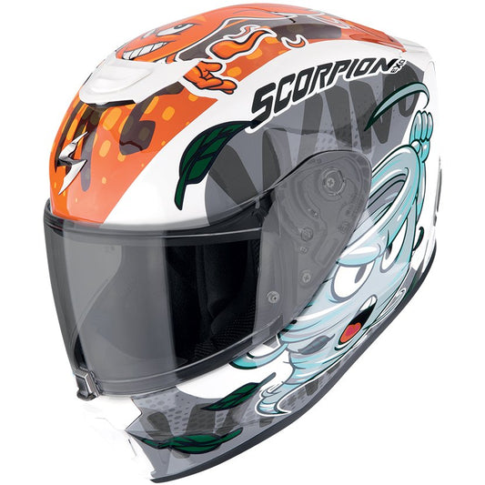 Casco Scorpion Exo Junior Air The4elements White / Blue / Orange