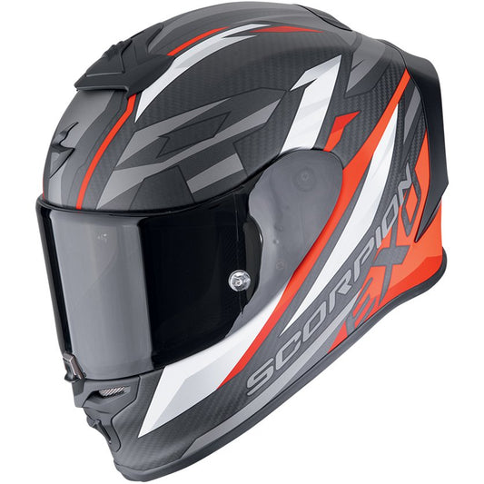 Casco Scorpion Exo-R1 EVO Carbon Air Runner Matt Black / Red