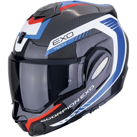 Casco Scorpion Exo-Tech Evo Carbon Cosy Black / Blue / Red