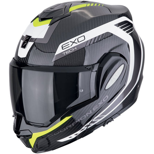 Casco Scorpion Exo-Tech Evo Carbon Cosy Black / Neon Yellow