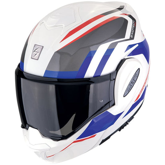 Casco Scorpion Exo-Tech Evo Furio White / Red / Blue
